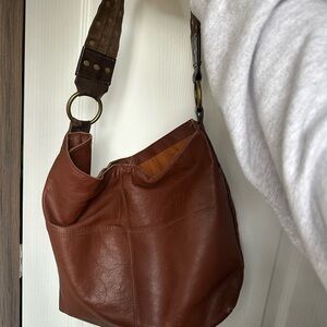 Lucky Brand Large Hobo Leather Shoulder Bag